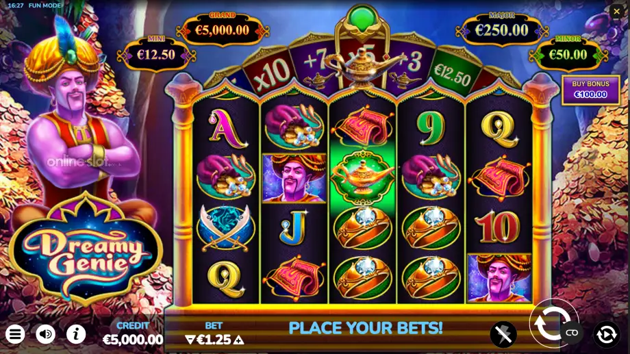 dreamy genie slot base game
