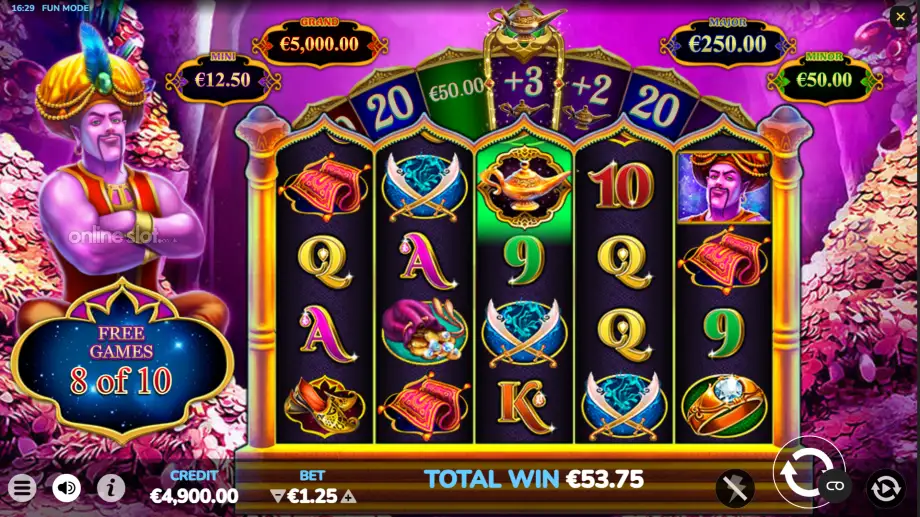 dreamy genie slot free spins