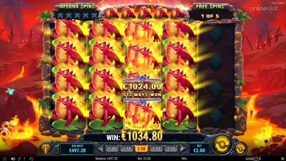 fire toad 2 slot inferno spins
