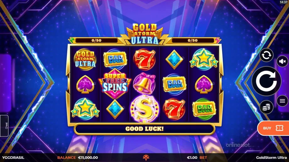 gold storm ultra slot base game