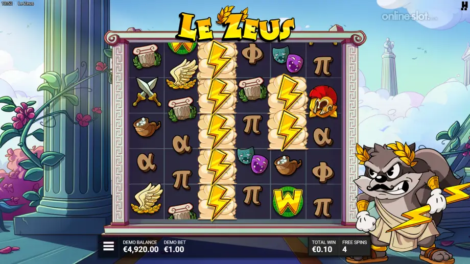 le zeus slot free spins