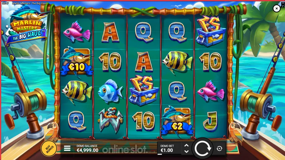 marlin masters the big haul slot base game