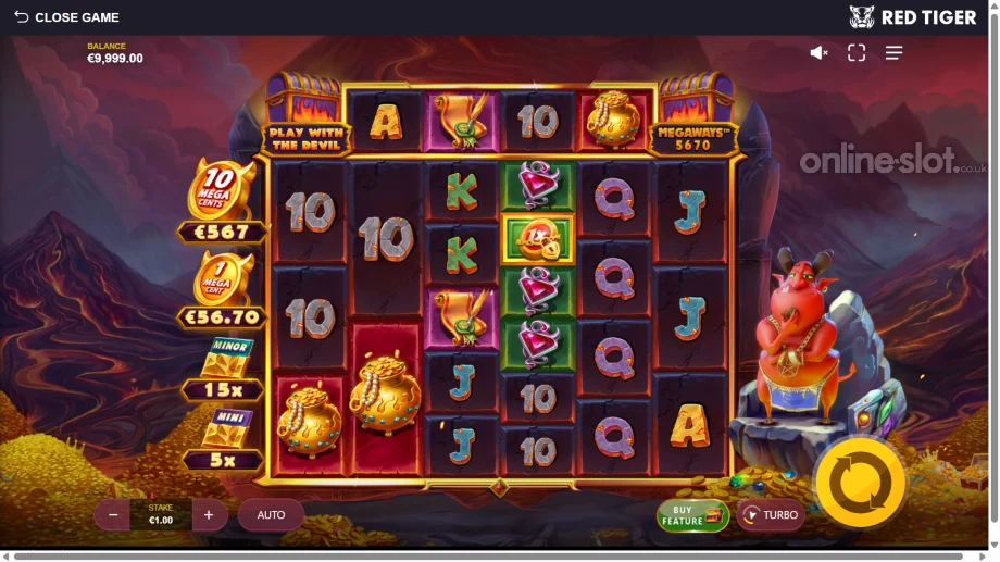 play with the devil megaways slot base game