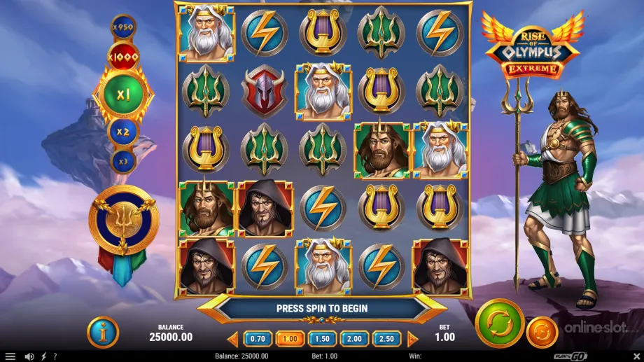 rise of olympus slot base game