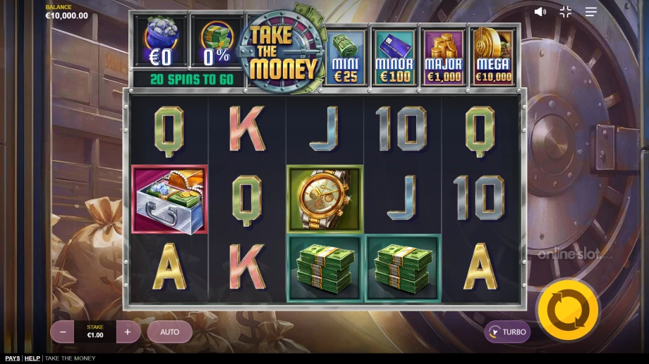 take the money slot base game