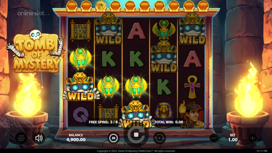 tomb of mystery slot free spins