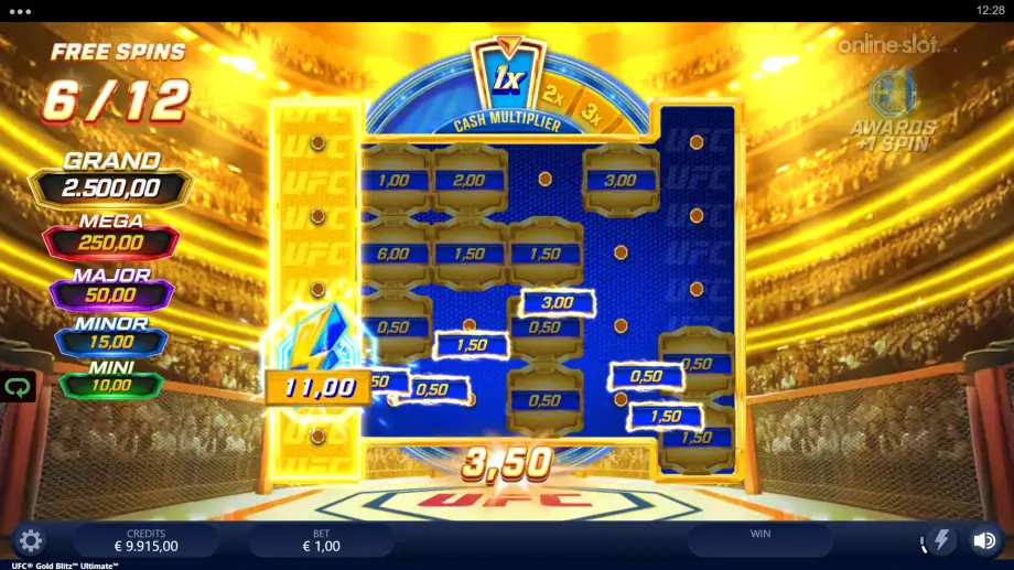 ufc gold blitz ultimate slot free spins