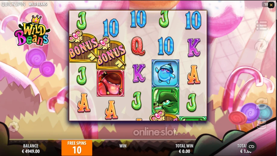 wild beans slot free spins