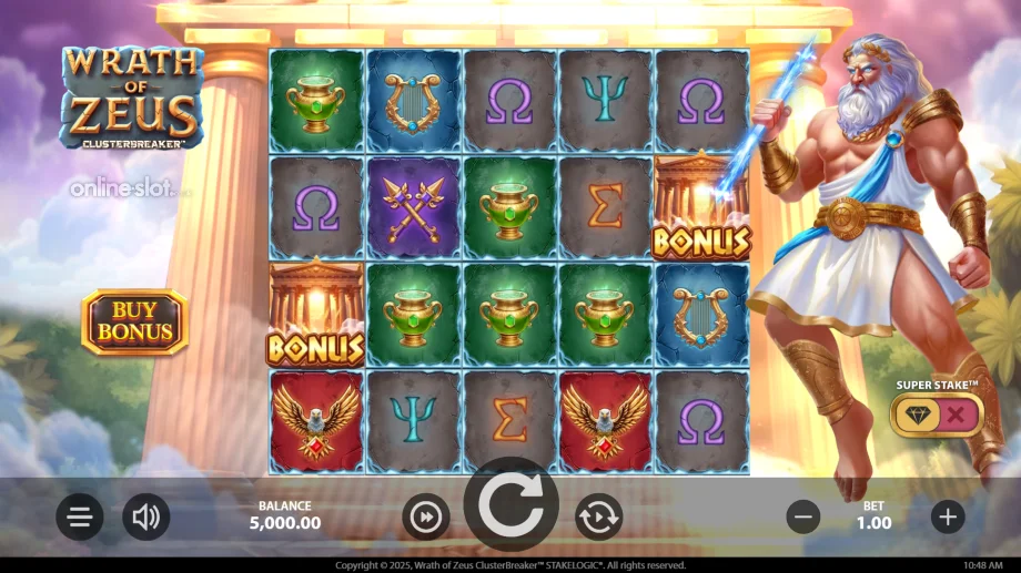 wrath of zeus clusterbreaker slot base game