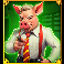 bacon bankroll green piggy banker symbol