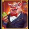 bacon bankroll orange piggy banker symbol