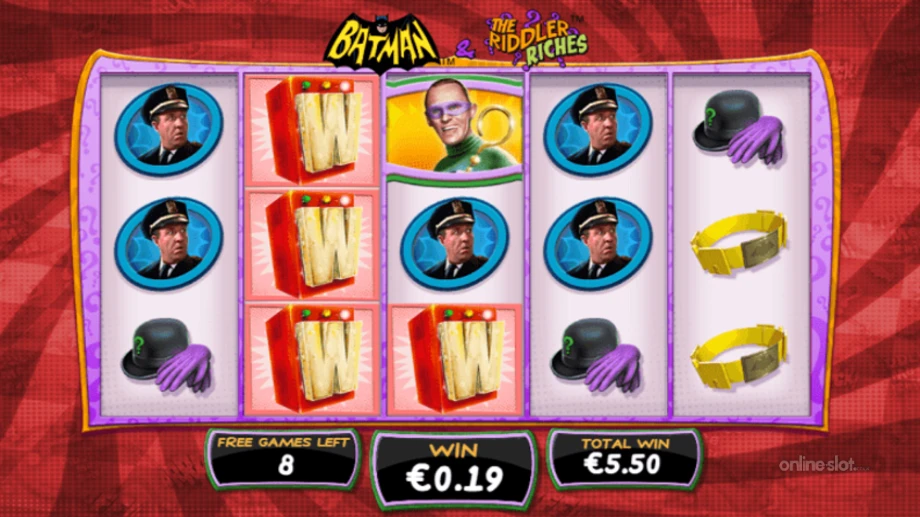 batman and the riddler riches slot free spins