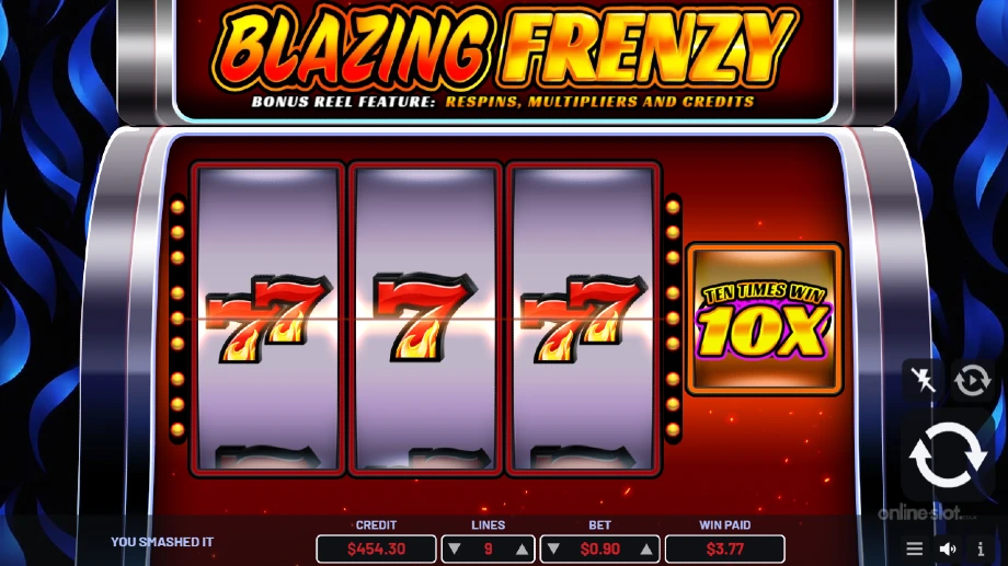 blazing frenzy slot respins