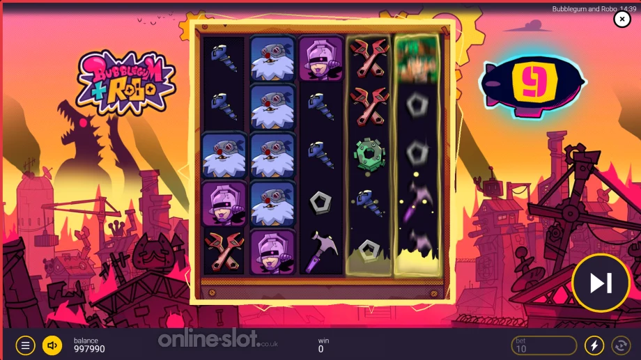 bubblegum and robo slot free spins