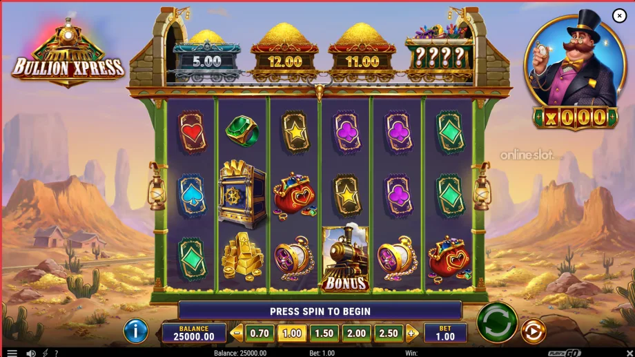 bullion express slot base game
