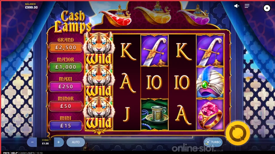 cash lamps slot base game
