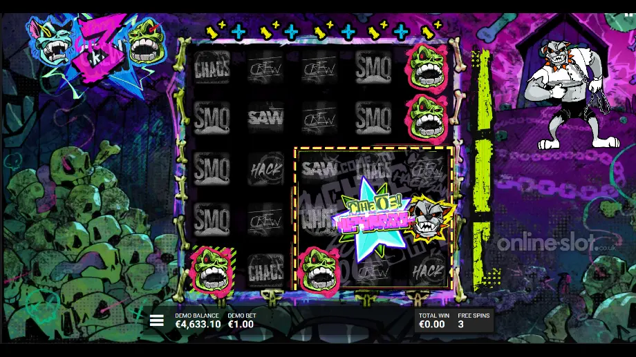 chaos crew 3 slot free spins