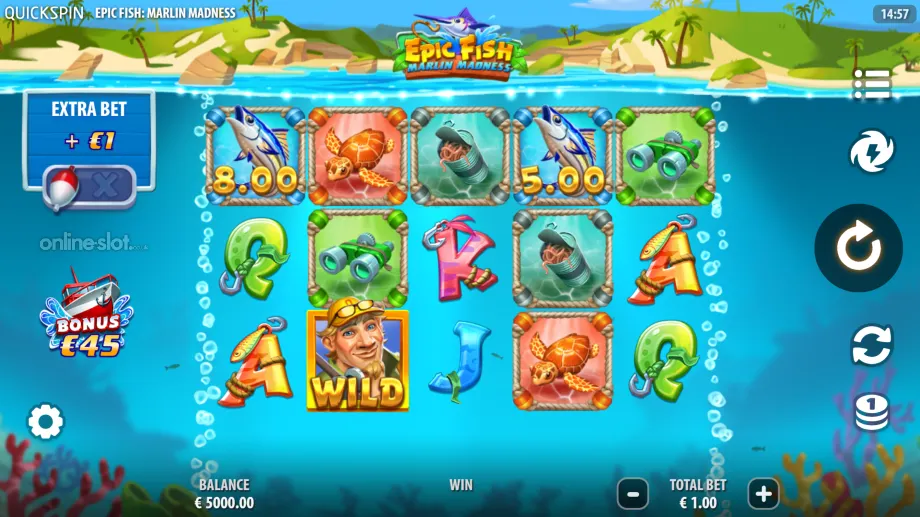 epic fish marlin madness slot base game