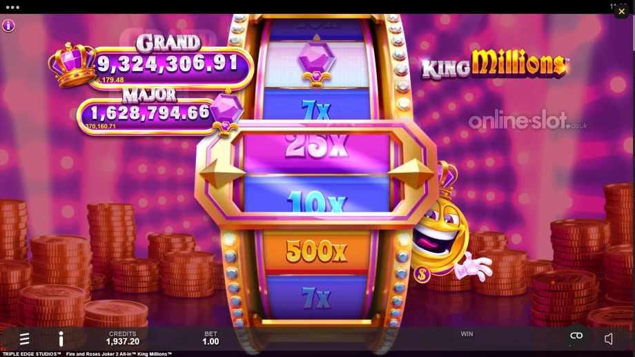 fire and roses joker 2 all in king millions slot free spins feature wheel