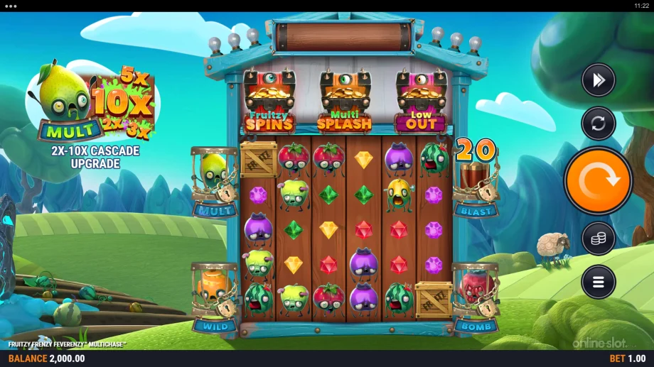 fruitzy frenzy feverenzy multi chase slot base game