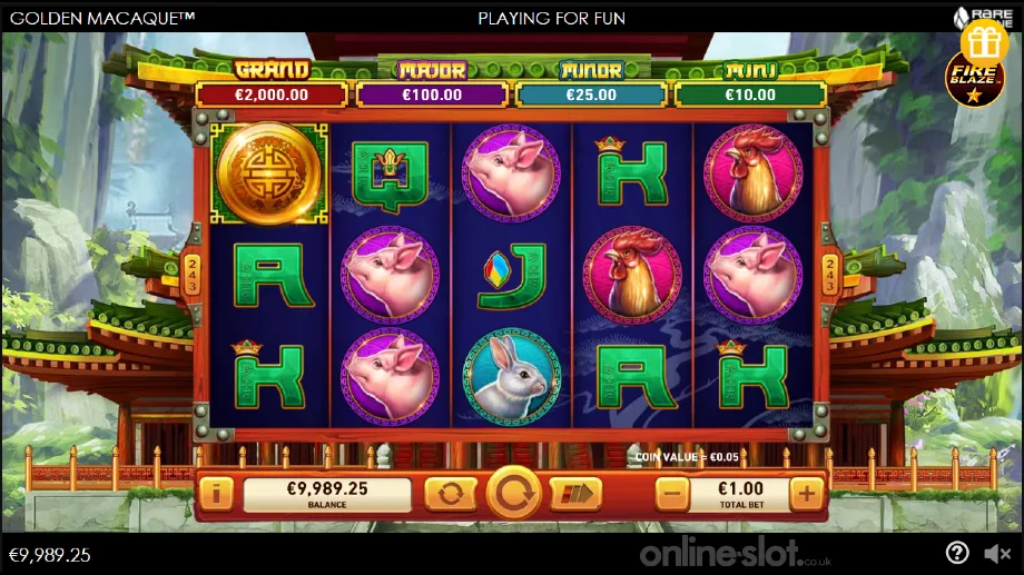 golden macaque slot base game