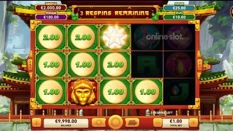 golden macaque slot fire blaze respins