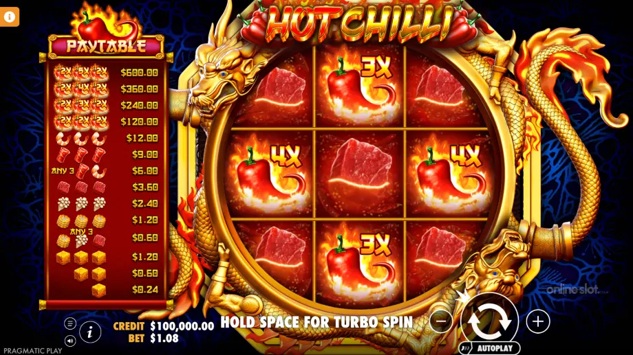 hot chilli slot base game