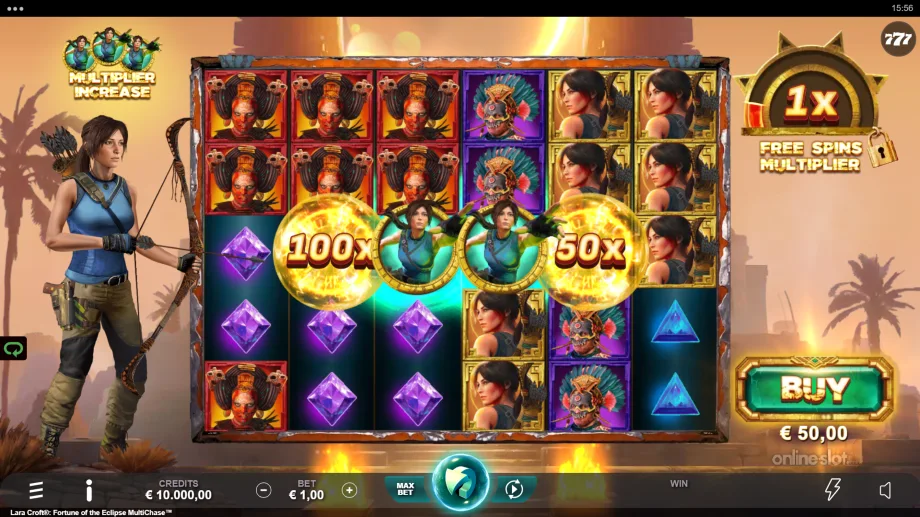 lara croft fortune of the eclipse multichase slot base game