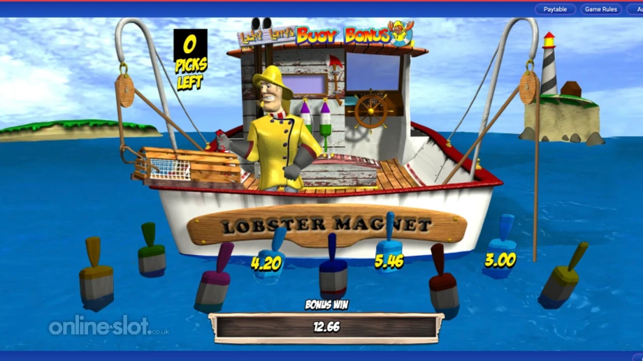 lucky larrys lobstermania high stakes slot buoy bonus feature