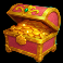 mermaids treasure trove chest of coins symbol