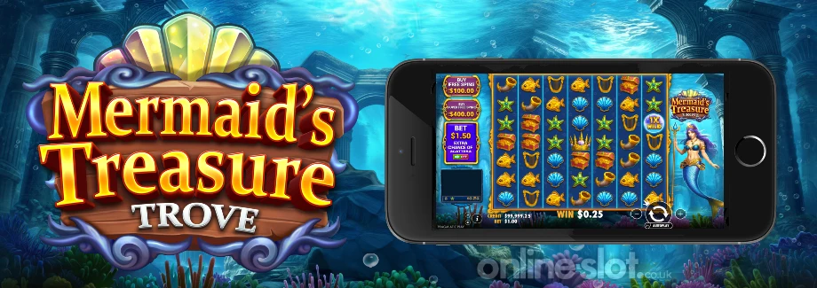 mermaids treasure trove mobile slot
