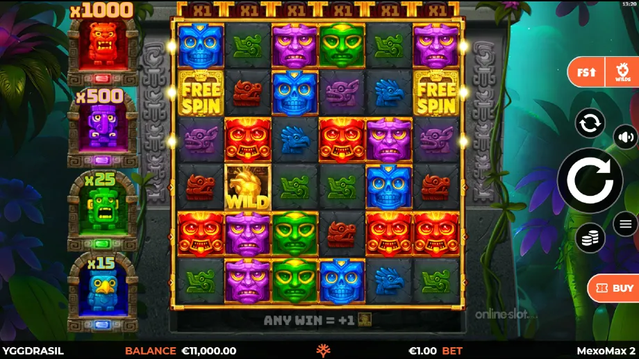mexomax 2 wild energy multi max slot base game