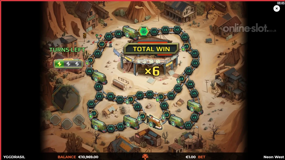neon west slot trail bonus game