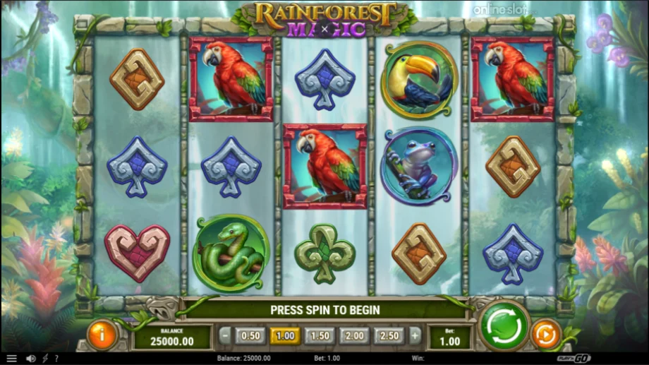 rainforest magic slot base game