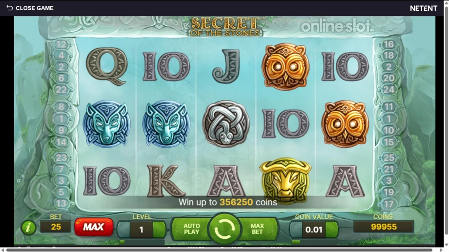 secret of the stones slot base game