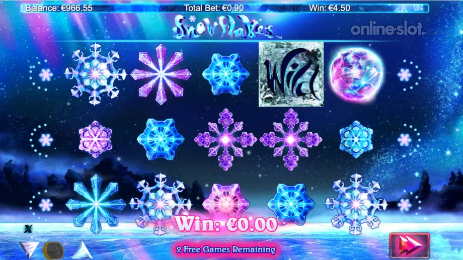 snowflakes slot free spins