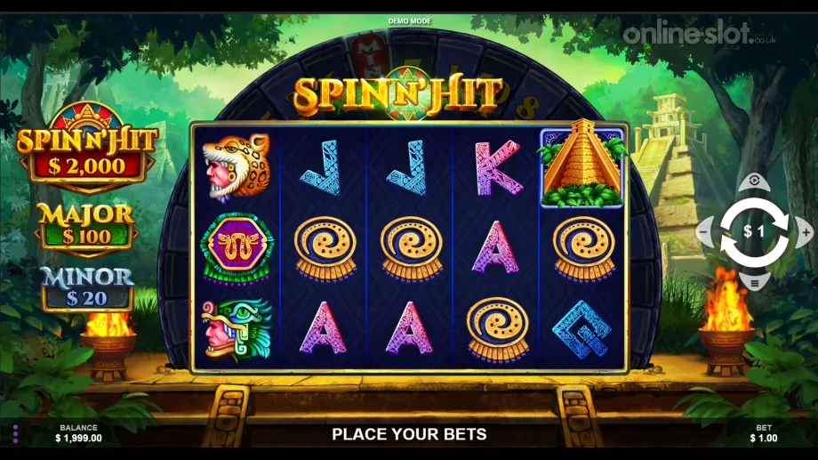 spin n hit slot base game