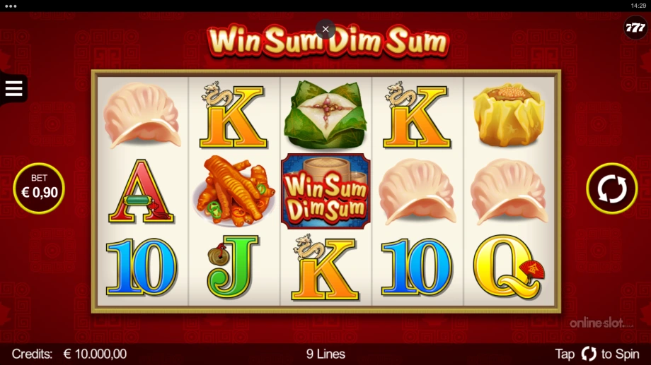 win sum dim sum slot base game
