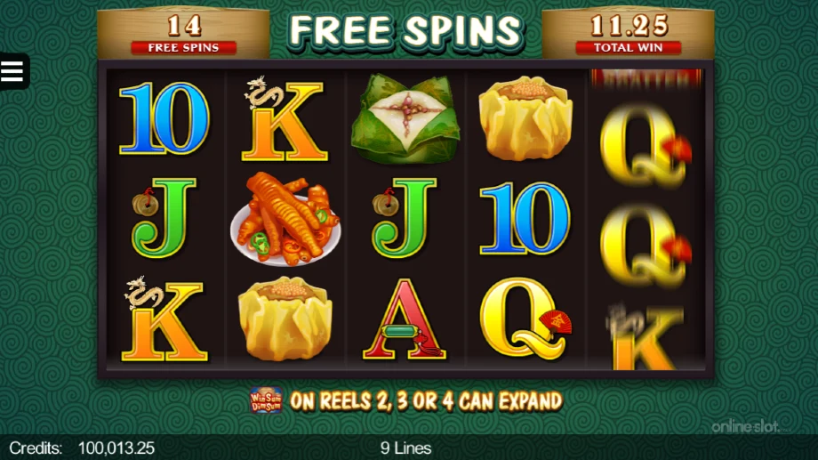 win sum dim sum slot free spins