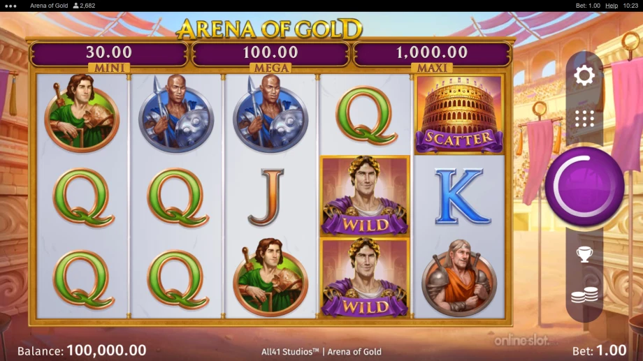 arena of gold slot base game