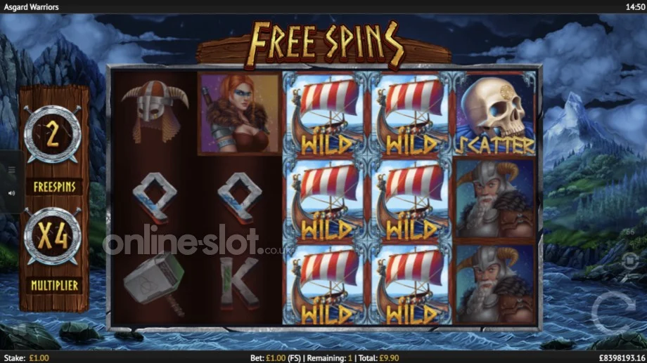 asgard warriors slot free spins