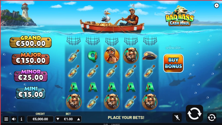 bad bass cash haul slot base game