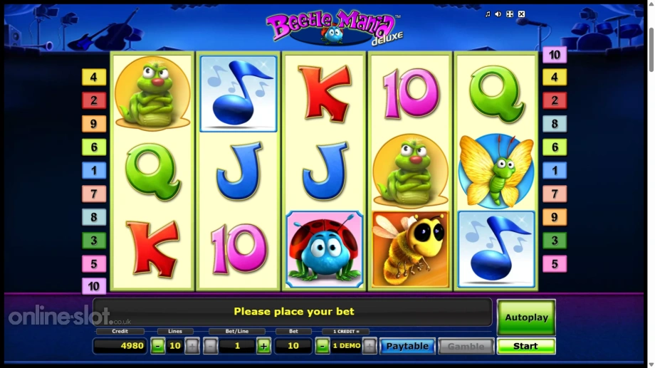 beetle mania deluxe slot base game