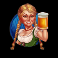 bier fest lady with beer symbol