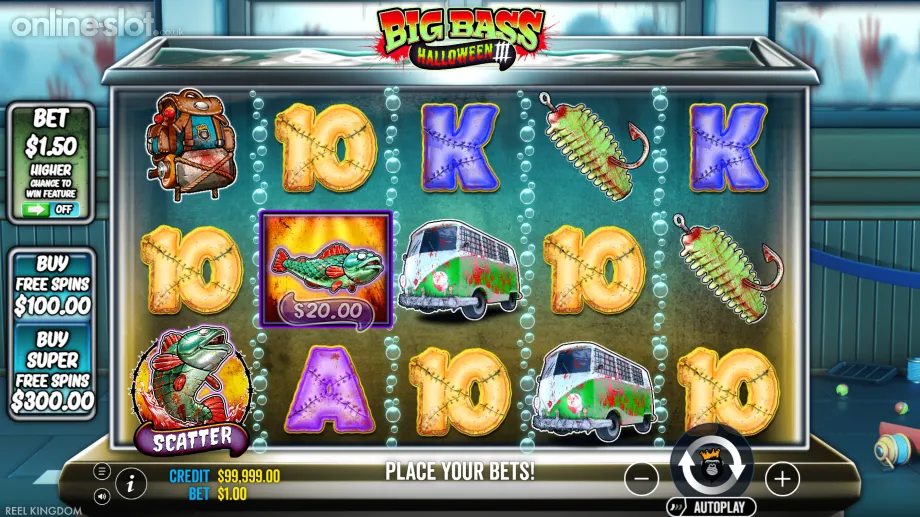 big bass halloween 3 slot base game