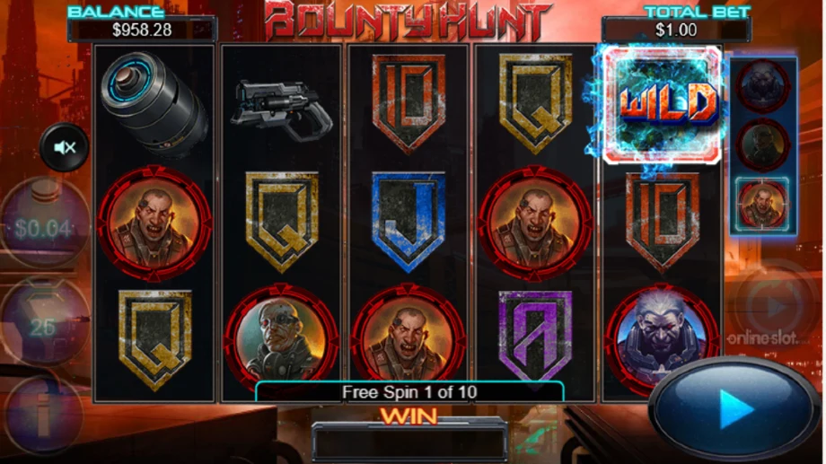 bounty hunt slot free spins