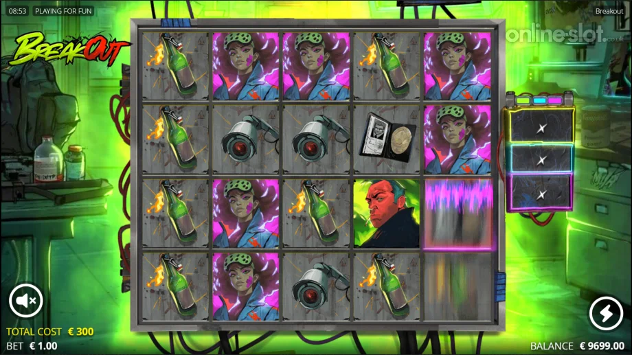 breakout slot clearout spins