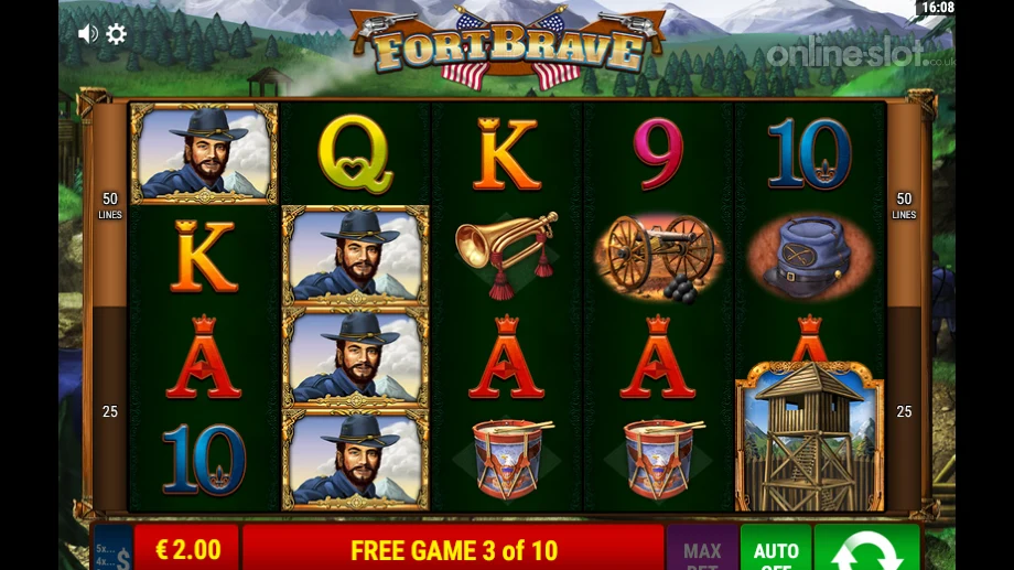 fort brave slot free spins