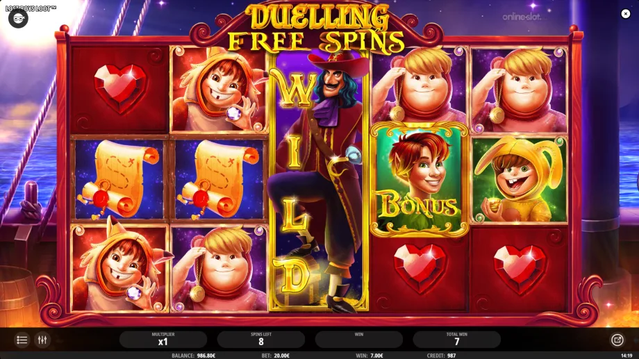 lost boys loot slot free spins