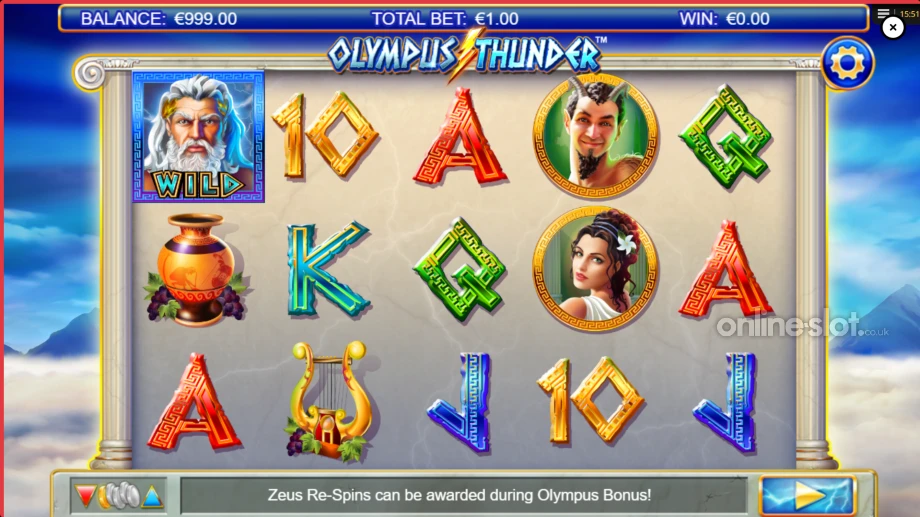 olympus thunder slot base game